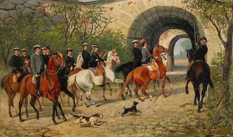 Riders at Uppsala Castle